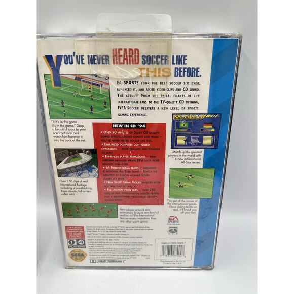 FIFA International Soccer (Sega CD) NEW FACTORY SEALED RARE! With Hang Tab - Picture 3 of 7
